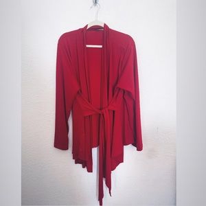 Red Wrap blouse Cotton blend 3x